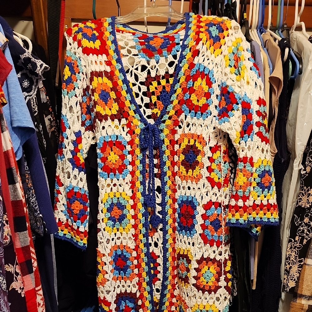 Colorful Crochet Women's Poncho